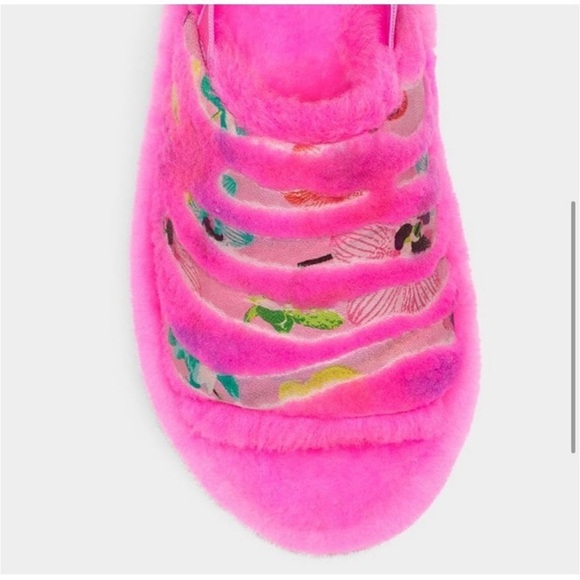 UGG Fluff Yeah Tiger Flower Slip On’s. New - Picture 6 of 7